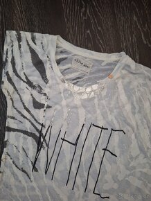 Bile tricko tunika Replay white seal XS - 2
