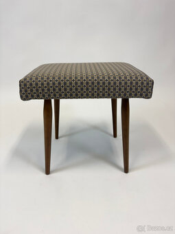 Retro stolička po renovaci, luxusní látka Kolovrat - 2