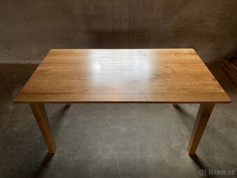 Masivní dubový jídelní stůl | 160×90×75 cm - 2