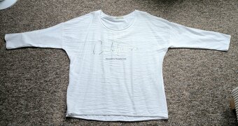 Dámské bílé triko s dlouhým rukávem - 2