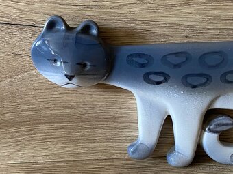 kočka keramická stará kočka figurka plastika soška socha - 2