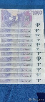 1000 Kč s přítiskem, kompletní sada série M01-M24 - 2