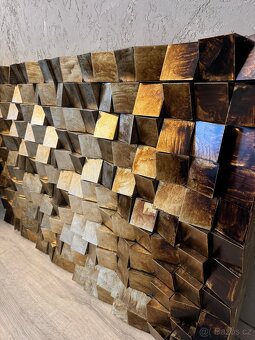 Dřevěný 3D obraz Mozaika - 2