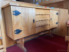 Jidelní kout + komoda masiv jasan - 2