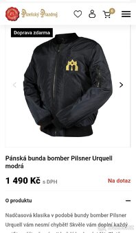 Bunda bomber Pilsner Urquell, Plzeň, vel.L - 2