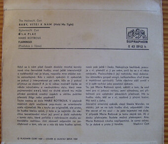 SP deska Marie Rottrová 1969-Bílá pláž,Baby vítej/60/ - 2