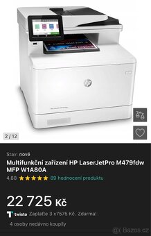 barevná laserová multifunkční tiskárna HP MFP M479 fwd - 2