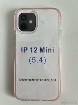 Obal na iPhone 12 mini světle růžový - průhledný - 2