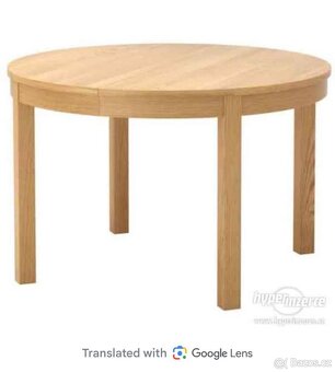 Kulatý rozkládací stůl ikea - 2
