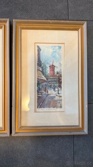 3 x Vintage sada Delarue Paris litografie - 2