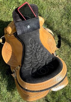 Kožené pouzdro na mobil k westernovému sedlu - 2