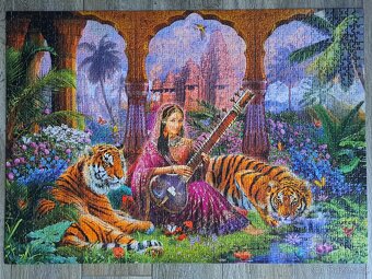 Puzzle 1500 Dino/Dívka s tygry - 2