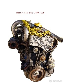 Motor 1.5 dCi 78 kW K9K F72 – Renault - 2