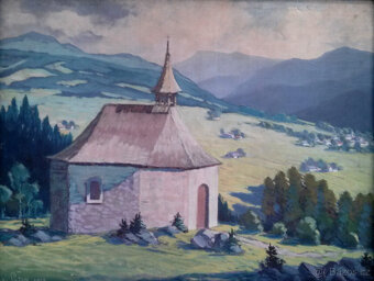 Horská krajina s kaplí (Šašek Mirko) - 2