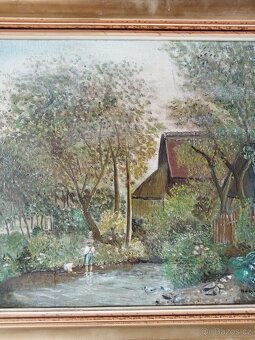 obraz - LETNÍ IDYLKA, olej, J. Nogel - 2