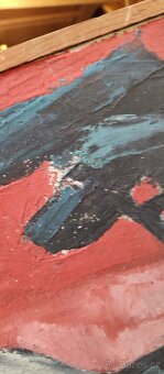 Prodám starý obraz na plátně 110x46cm - 2