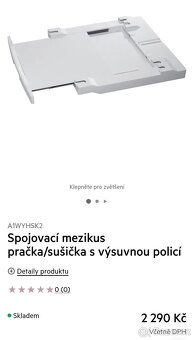 AEG Pračka / Suška spojovací díl prakticky Nový TOP stav - 2