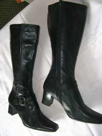 krásné kožené kozačky č.38 kůže - 2