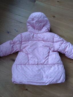 Zimní bunda, růžová puntíky (110) - 2