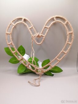 Malé srdce s pěnovými růžemi (Bílé) - 2