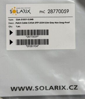Solarix Patch kabel CAT 6A SFTP LSOH 0,5m - 2