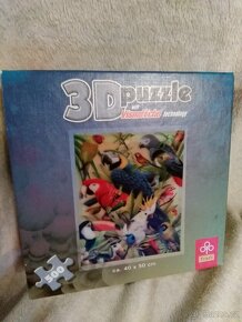 Nové 3D puzzle papoušci ara 500 50x40 - 2
