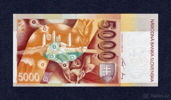 5000 Sk BIMILENIUM 2000, zlatý přetisk. Série A - UNC - 2