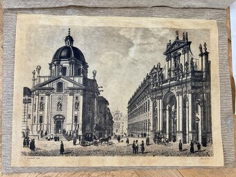 Praha - rytiny, napodobeniny starých tisků - 2