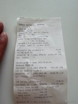 Televize TCL 75C75B 189cm NOVÁ. Doklad - 2