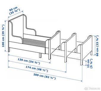 Rostoucí postýlka IKEA Busunge - 2