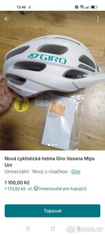 Nova helma Giro Vasona Mips uni 52-57, přilba - 2