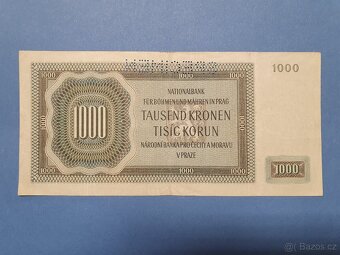 Bankovka 1000 1942 perforovaná - 2