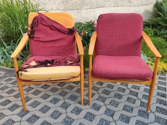 Retro křesla Dřevotvar - Brusel - 60. léta - 2