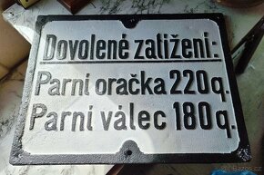 Pekna cedule z parního stroje RU nebo 1.republika - 2