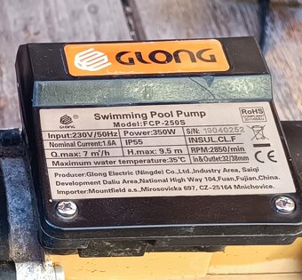 Čerpadlo k bazénu Glong FCP 250S - 2