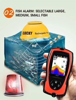 NOVÝ ECHOLOT Bezdrátový nahazovací Lucky - dosah 150m - 2
