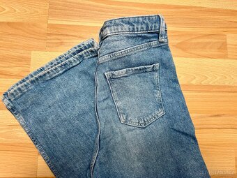 Wide leg jeans/džíny/rifle s regulací HM vel.152 - 2