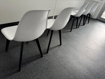 Židle bílá/černá 5ks - 2