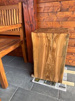 Hranol, špalek, trám jasan na sezení do pergola, táborák - 2