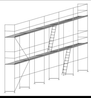 Rámové leseni layher 64 m - 2