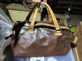 Kožená retro cestovní taška - 2