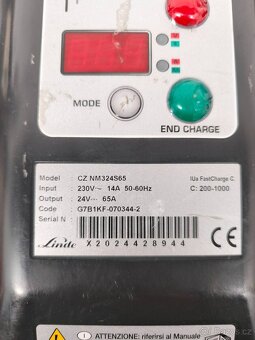 Nabíječka trakčních baterií Linde 24V 65A - 2