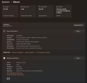Set: MSI Katana GF76 + SteelSeries + Logitech - 2