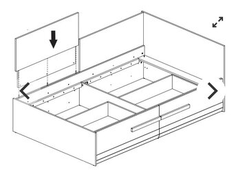 Postel 90x200 s úložným prostorem - 2