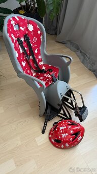 Dětská cyklosedačka Hamax – jako nová + helma - 2
