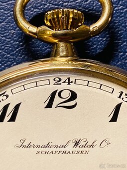 IWC zlaté 14-karátové art deco kapesní hodinky - 2