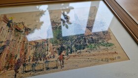 Obraz, malíř Vojtěch Strnad, uhel, 1990 - 2