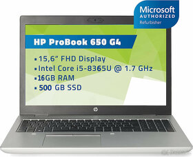 HP Probook 650 G4 - i5-8350u/ 16 GB / 500 SSD/ FHD + Office - 2