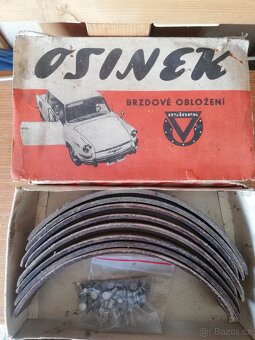 ŠKODA 1000 MB, 1100 MBX, ORIGINÁL BRZDOVÉ OBLOŽENÍ OSINEK - 2
