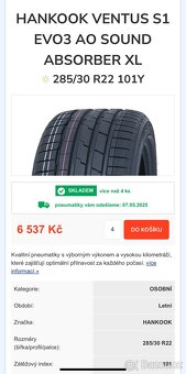 285/30 R22 HANKOOK VENTUS S1 - 2